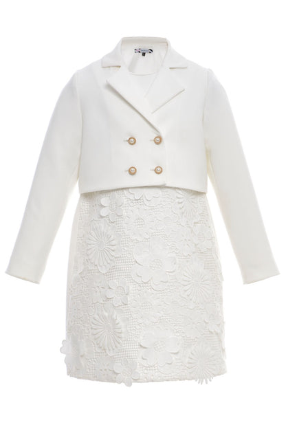 Ivory Elegance Girls’ Two-Piece Set