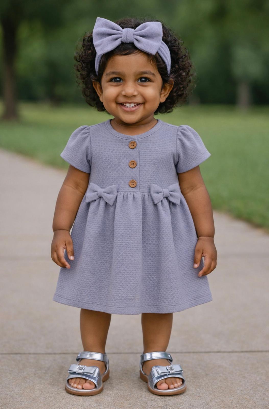 Darling Bow Knit Dress & Headband