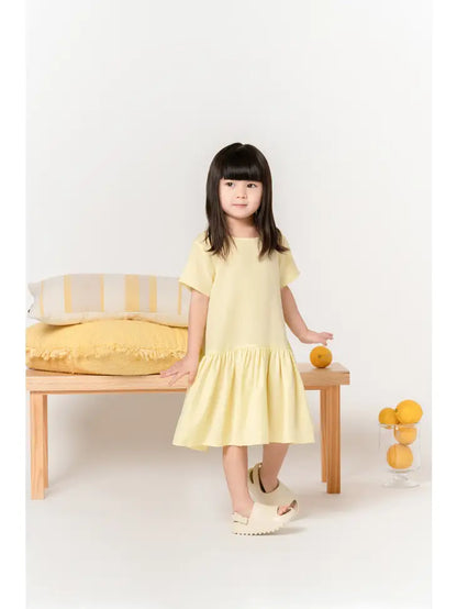 Baby Hi-Low Drop Waist Dress - Mocha