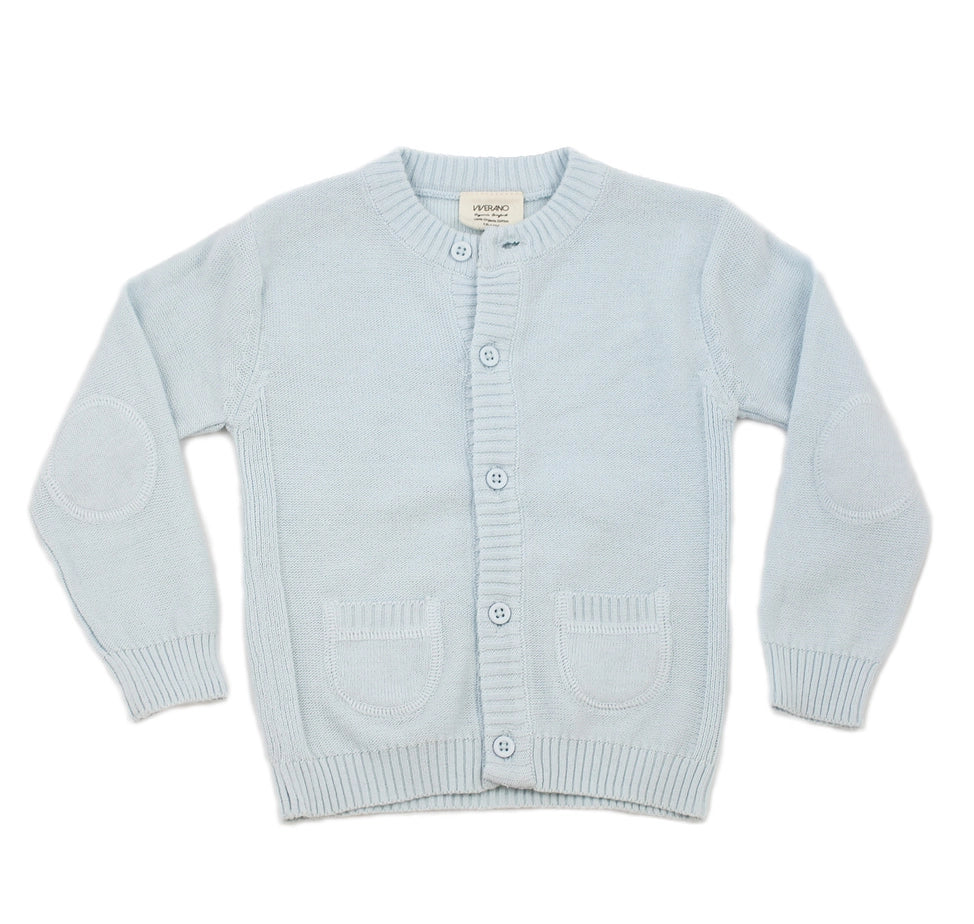 Baby Classic Side Rib Cardigan Sweater Knit (Organic Cotton)
