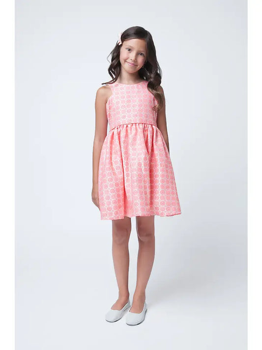 Floral Stamp Jacquard with Cutout Sleeve