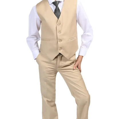 Ferrecci Boys Jax Jr 5pc Suit Set Tan
