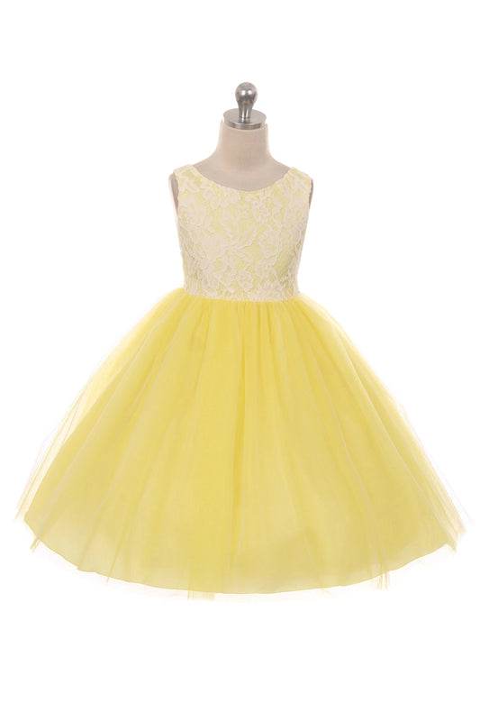 Lace Illusion Girl Dress (Sale)