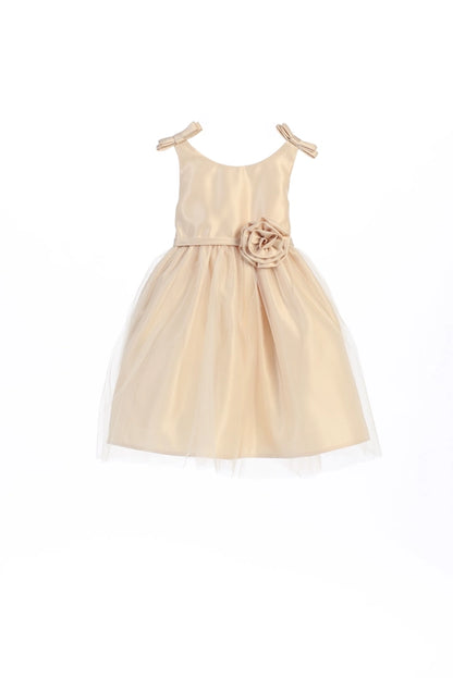 Satin & Tulle with Double Bow Shoulder