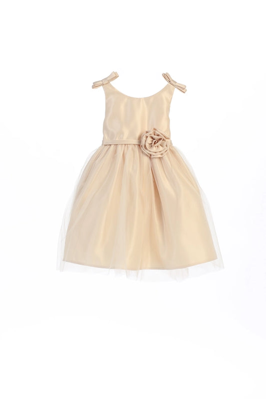 Satin & Tulle with Double Bow Shoulder
