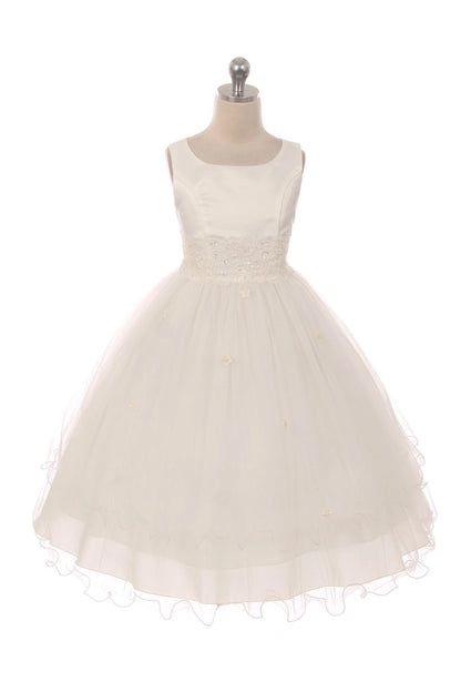 Lace Trim Tulle Dress