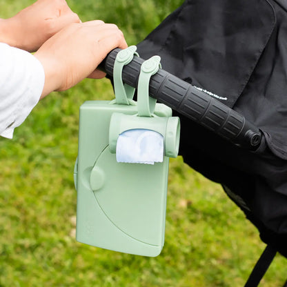 Gray Retractable Bag Dispenser