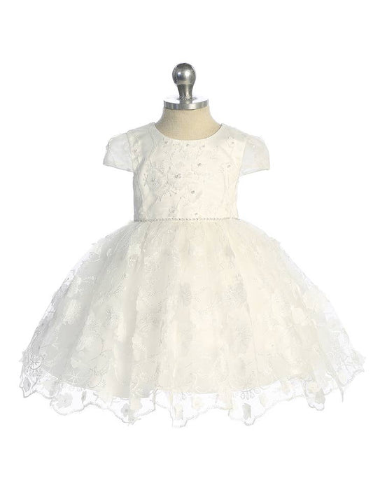 Floral overly Ivory