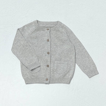 Milan Pastel Baby Button Cardigan Sweater (Organic Cotton)