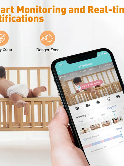 Ebemate 2.5K UHD Wireless Indoor Smart Baby Monitor - U2