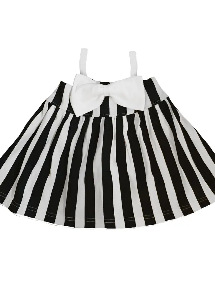 Sale Black White Striped Baby Girl Organic Tunic Top Dress