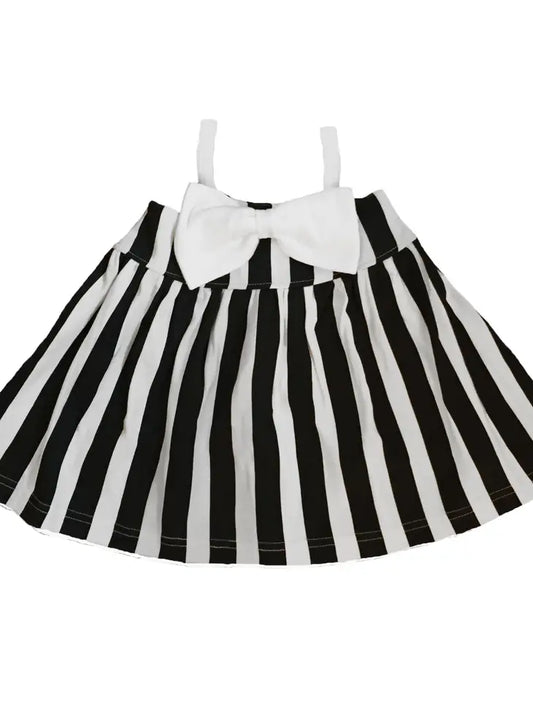 Sale Black White Striped Baby Girl Organic Tunic Top Dress