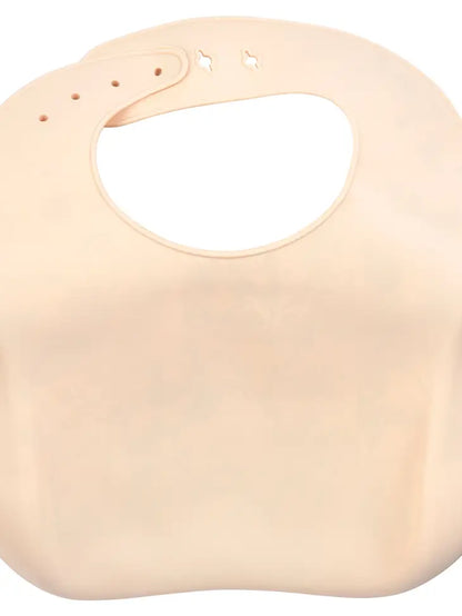 Flower Print Silicone Bib with Crumb Catcher