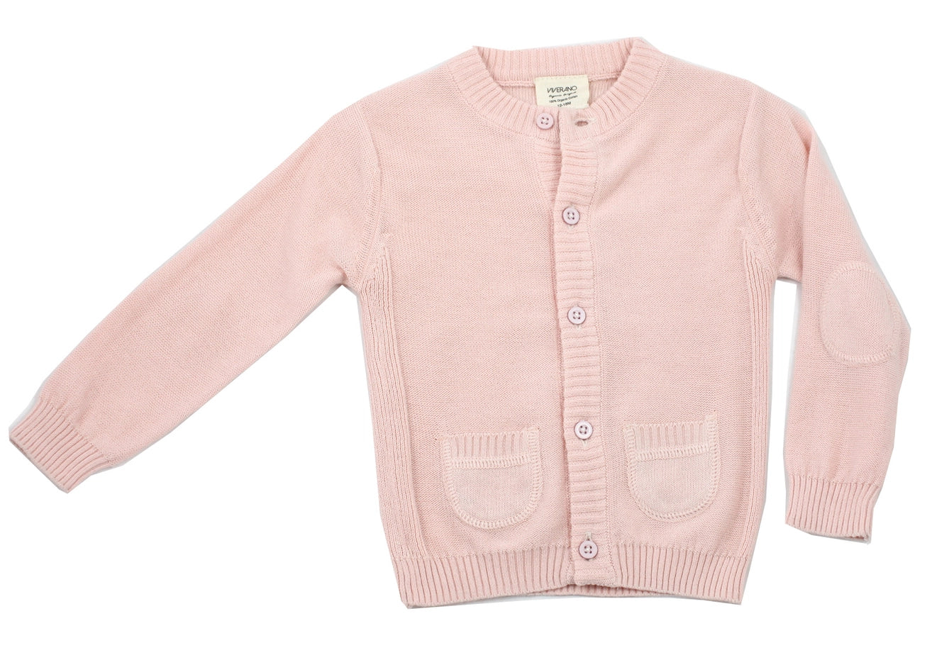 Baby Classic Side Rib Cardigan Sweater Knit (Organic Cotton)
