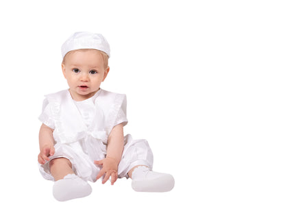 Baby boys christening Romper