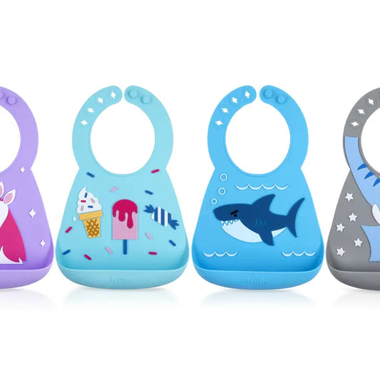 3-D Silicone Bibs with Scoop