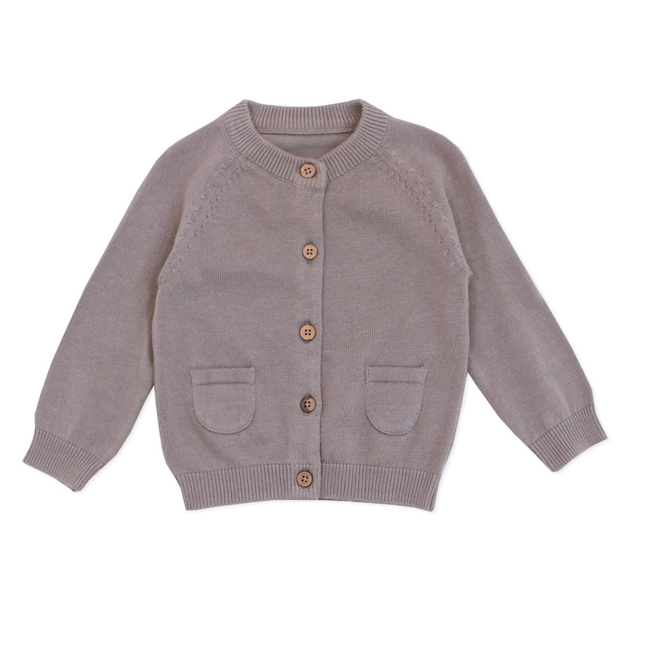 Milan Pastel Baby Button Cardigan Sweater (Organic Cotton)
