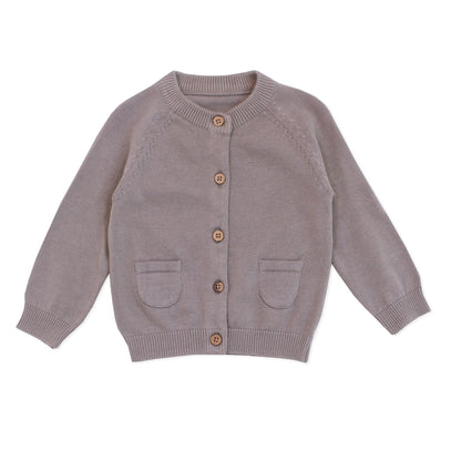 Milan Pastel Baby Button Cardigan Sweater (Organic Cotton)