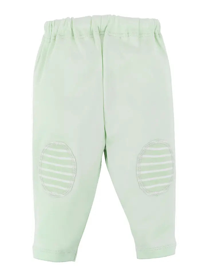 Organic Baby Oval Knee Patch Pant- Sage