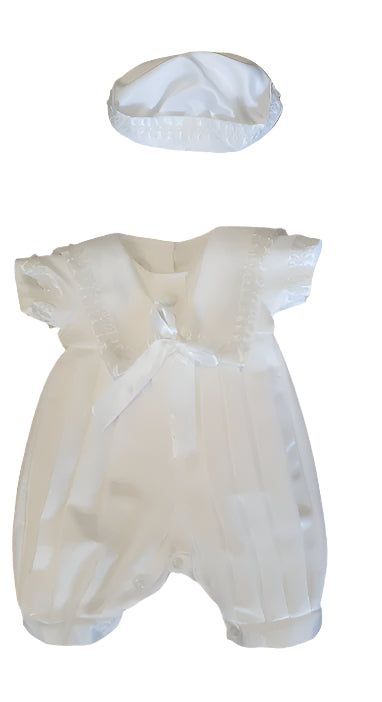 Baby boys christening Romper
